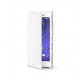 Husa Flip Carte Stand Sony Xperia T3, Alb Original