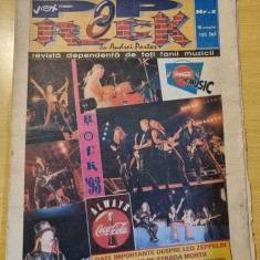 ziarul vox pop rock 1993 -anul 1,nr. 2-poster bon jovi,led zeppelin,anca parghel