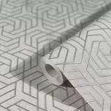 Tapet decorativ, Marburg geometric, argintiu, Urban Spaces, 32607