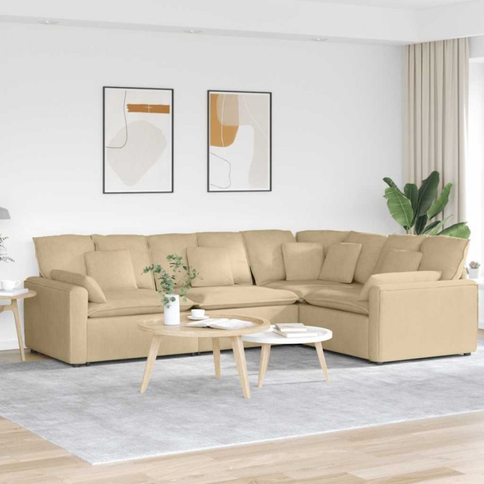 vidaXL Canapea modulară cu perne, gri-verzui, țesătură velur 3321171