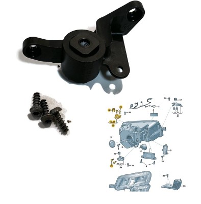 Set reparatie far SKODA KAROQ, 08.2017-04.2022; KAROQ, 02.2022-, partea stanga, original, cu suruburi de montare; superior, foto