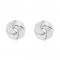 Cercei din argint 925 - nod lucios cu linii &icirc;nguste, &icirc;nchidere de tip fluturaș