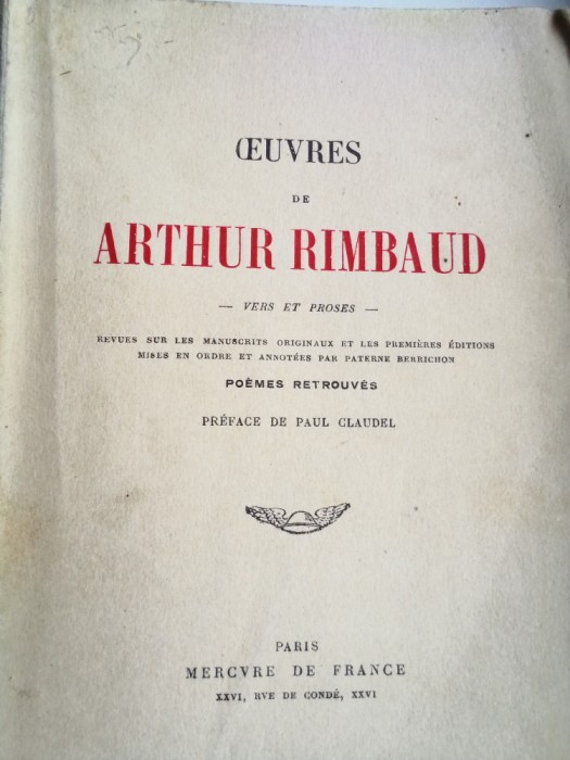 ARTHUR RIMBAUD - OEUVRES