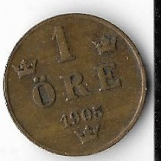 Moneda 1 ore 1905 - Suedia