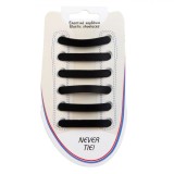 șireturi Elastice, Fără Brand, Set 12 Bucăți, Culoare Negru, Material Silicon