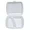 Caserole polistiren 2 compartimente, set 100 caserole, 24 x 21 x 7 cm