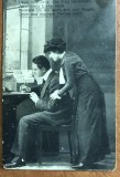 CPISTR7 Ilustrata Veche Cuplu Poezie Germana Militara Lemberg Liov Cenzura WW1 / Vintage Romantic Couple Postcard German Poem Military Lemberg WW1