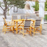 vidaXL Set mobilier de grădină, 7 piese, lemn masiv de acacia