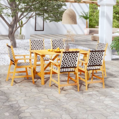 vidaXL Set mobilier de grădină, 7 piese, lemn masiv de acacia foto
