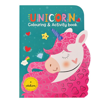 Carte de colorat cu activitati si abtibilduri - unicorn foto