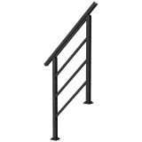 Outsunny Balustradă pentru scări 95 cm M&acirc;nă curentă pentru scări cu kit de instalare Unghi reglabil pentru 1-3 trepte Negru | Aosom Romania