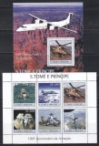 Sao Tome si Principe 2003 - Centenarul Aviației, Colita + Bloc, MNH