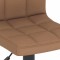 Scaune de bar, 2 buc., maro, material textil - 7