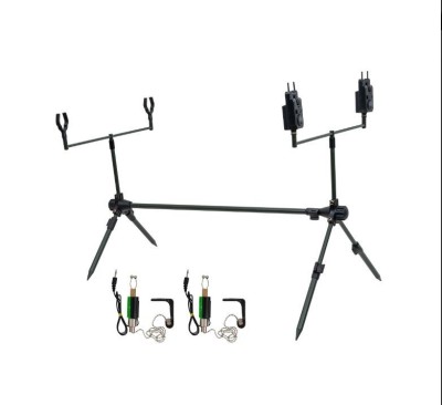 rod pod CARP EXPERT ADVANCER set cu 2 senzori si 2 swingere cu led foto