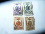 Serie URSS 1946 Medalii , 4 val. stampilate, Stampilat