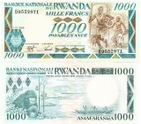 Rwanda 1000 Franci 1988, P-21, UNC, Bancnota, Africa