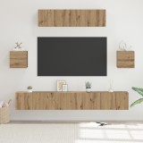 vidaXL Set Cabinet TV Altele 7 pcs Stejar artisanal 80 x 30 x 30 cm