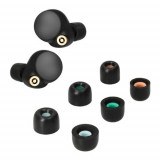 Set 6 Eartip kwmobile pentru Sony WF-1000XM4, Spuma cu memorie, Negru/Multicolor, 60673.01