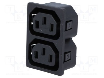 Conector alimentare AC soclu mamă 10A 250VAC IEC 60320 ADAM TECH foto