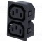 Conector alimentare AC soclu mamă 10A 250VAC IEC 60320 ADAM TECH