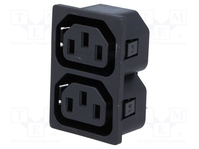 Conector alimentare AC soclu mamă 10A 250VAC IEC 60320 ADAM TECH