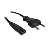 CABLU alimentare Spacer casetofon, 1.8m, intrare Euro plug, iesire C7, 6A, negru, &quot;SPPW-EUPG-C7-6A-1.8&quot; (timbru verde 0.08 lei)