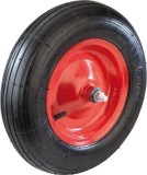Roata de roabă cu osie, gaură de 20 mm, filet de 12 mm, 1 bucată