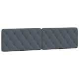 Cumpara ieftin Perna tablie de pat, gri inchis, 200 cm, catifea