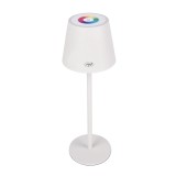 Lampa de masa PNI LT05W RGB 3W, cu acumulator, incarcare USB, culoare Alb