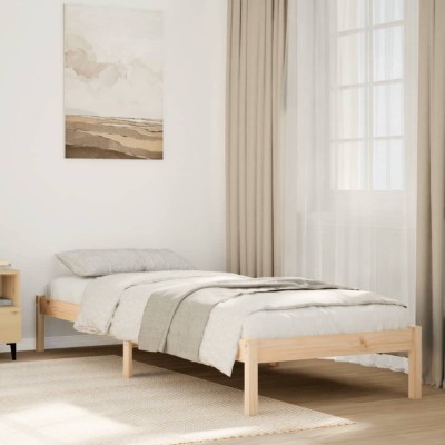 Gossi cadru de pat foarte lung fara saltea, 80x220 cm, lemn masiv pin foto