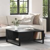 VidaXL Masă de cafea Stejar negru 80 x 80 x 36.5 cm Lemn compozit 881671