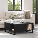vidaXL Masă de cafea Stejar negru 80 x 80 x 36.5 cm Lemn compozit