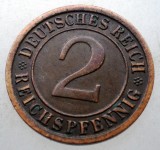 2.681 GERMANIA WEIMAR 2 REICHSPFENNIG 1936 F, Europa, Bronz