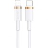 Cablu Date si Incarcare USB Type-C la Lightning Usams U63 US-SJ485, 2 m, 20W PD Fast Charge, Alb SJ485USB02