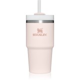 Stanley Quencher H2.O FlowState&trade; Tumbler pahar din oțel inoxidabil cu pai mic Rose Quartz 600 ml