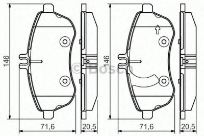 Set placute frana,frana disc MERCEDES E-CLASS Cupe (C207) (2009 - 2016) BOSCH 0 986 495 104 foto