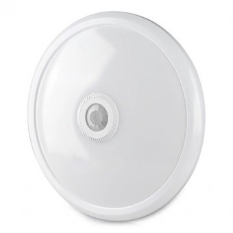 PLAFONIERA LED 12W IP20 SENZOR DE MISCARE 6400K ALB RECE foto