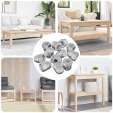 vidaXL Nucă 12 pcs Argintiu M6 x 10 mm Fier 864602