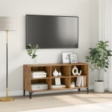 vidaXL Comoda TV Lemn Vechi Maro, Metal Mediu, 120x30x40cm, Stil Rustic, Dulap TV, Unitate Media