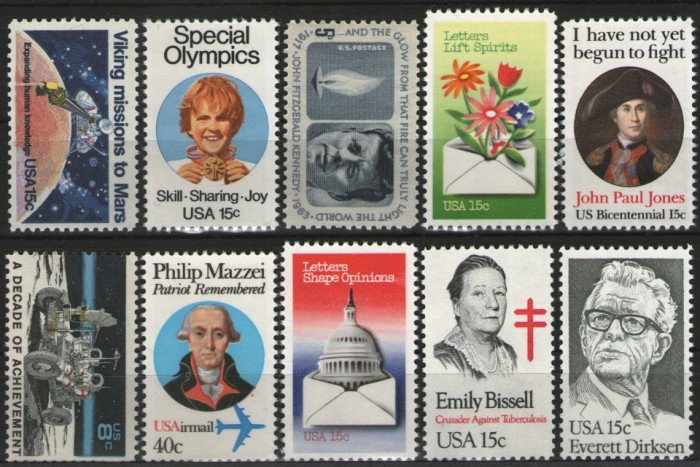 Lot timbre USA 3