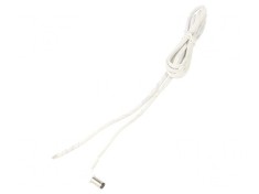 Cablu Alb 2x0,5mm2 cu Mufă &Icirc;n Unghi DC 5,5/2,1 1,5m