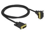Cablu DVI-D 24+1 DELOCK 85893, mufă 90&deg; sus/jos, negru