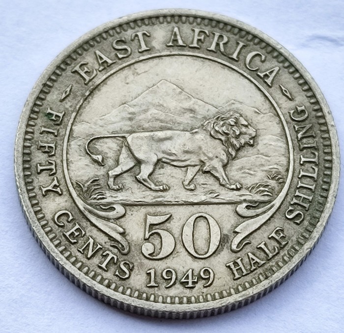 85. Moneda Africa de Est 50 cents 1949
