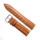 Cumpara ieftin Curea Ceas Piele Maro Mustar Imprimeu Crocodil 12mm - 24mm, Time Veranda