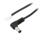 Cablu DC 5,5/2,5 Negru 0,5m 1x0,5mm2, WEST POL