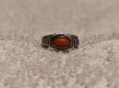 argint INEL TRIBAL ornat cu CORAL manopera EXCEPTIONALA splendid VECHI de efect UNIC