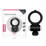 Power Clit - Inel cu vibrații pentru penis, 3.5 cm, negru