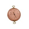 Ceas Perete Cupru Tigaie 2 Manere Mediterranean Art, Mecanism German Quartz, 29cm, Cadou Bucatarie/Cafenea