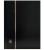 Clasor timbre cu 8 file negre, 16 pagini, seria Basic, coperta neagra