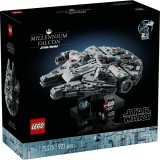 LEGO Star Wars Millennium Falcon 75375, Set de Constructie Colectie, 25 Ani, Model Expozitie, Adulti, A New Hope